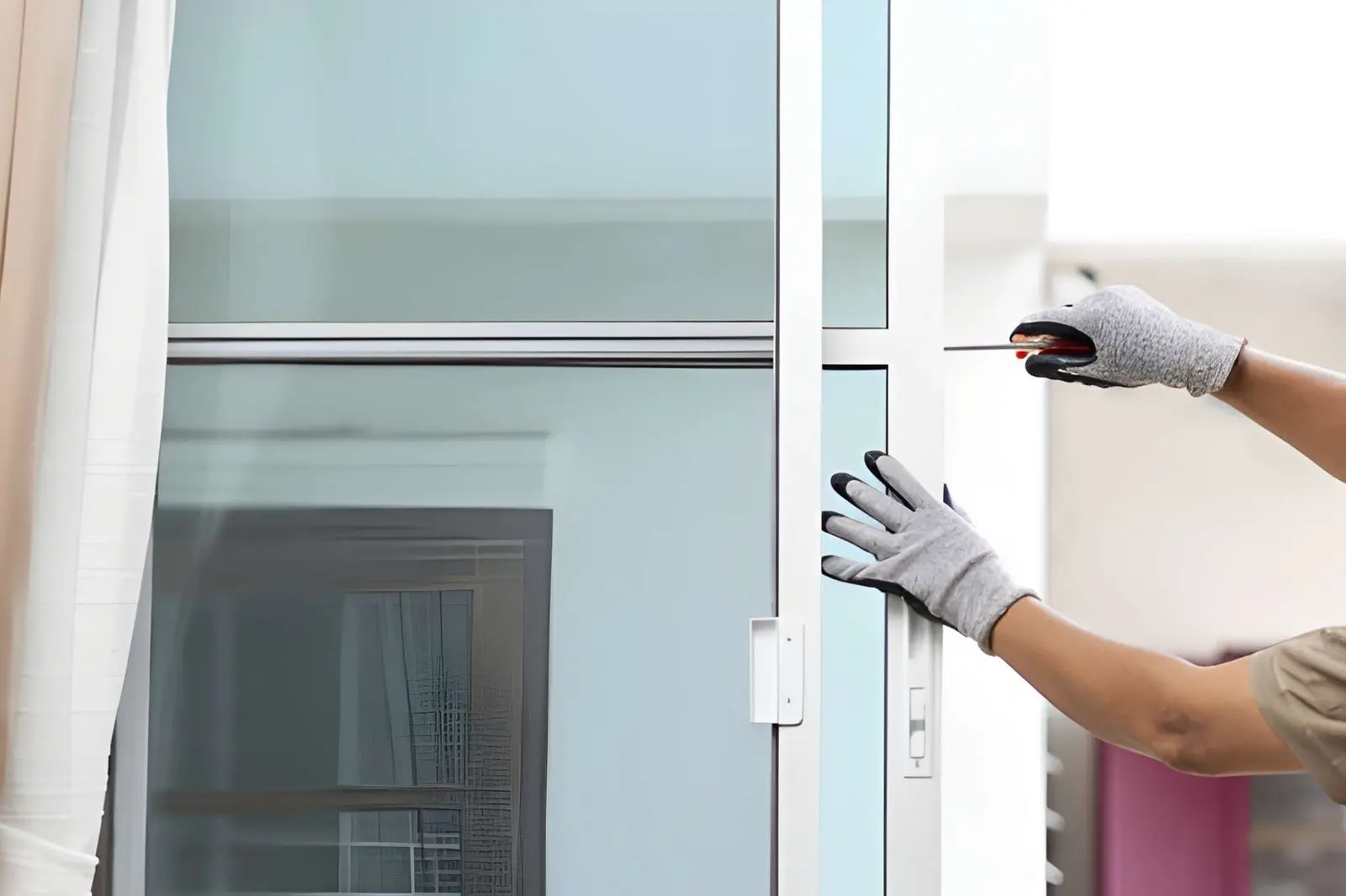 Sliding Door Repair in Delray Beach demonstrating emergency track repair service in a condo near Atlantic Avenue