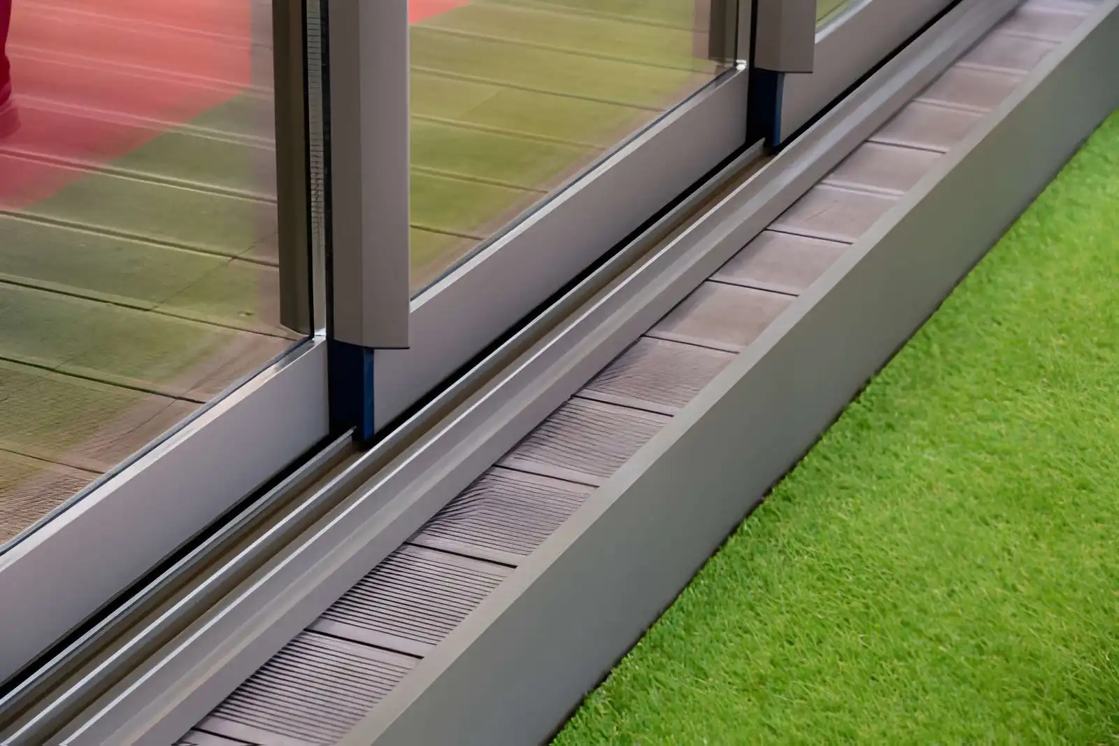 Sliding Door Roller Inspection - PSL Sliding Door Repair - Boca Raton & Palm Beach Area Sliding Door Track Replacement showing technician inspecting sliding door rollers and track condition