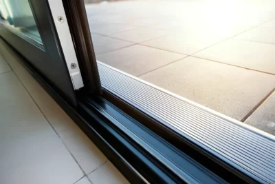 Sliding Glass Door Repair Service - PSL Sliding Door Repair - Boca Raton & Palm Beach Area Technician repairing a sliding glass door to restore function and security